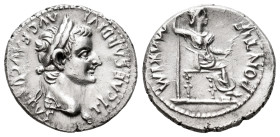 Tiberius. Denarius. 36-37 AD. Rome. (Ric-I 30). (Bmcre-48). (Rsc-16a). Anv.: TI CAESAR DIVI AVG F AVGVSTVS, laureate head to right. Rev.: PONTIF MAXIM...