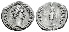 Nerva. Denarius. 98 AD. Rome. (Ric-42). (Rsc-86). Anv.: IMP NERVA CAES AVG GERM PM TR P II, laureate head right. Rev.: IMP II COS IIII P P, Fortuna st...