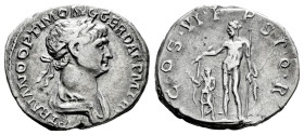 Trajan. Denarius. 114-117 AD. Rome. (Ric-298). (Bmc-514). (Rsc-108). Anv.: IMP TRAIANO OPTIMO AVG GER DAC P M TR P, laureate and draped bust right. Re...