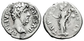 Aelius. Denarius. 137 AD. Rome. (Ric-II 3, 2634). (Bmcre-969). (Rsc-50). Anv.: L AELIVS CAESAR, bare head to right. Rev.: TR POT COS II, Felicitas sta...