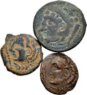 Lot of 3 coins from Ancient Hispania. Different values of the Gades mint (Abh 1347 and 1339). Ae. TO EXAMINE. Almost VF/Choice VF. Est...100,00. 

S...