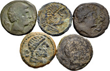 Lot of 5 Iberian units, Titiakos (2), Danusia (1), Sekaisa (1), Orosis (1). TO EXAMINE. F/Choice F. Est...150,00. 

Spanish description: Lote compue...