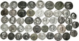 Lot of 46 coins from the Roman Empire, 38 silver (27 denarii and 11 antoninians) and 8 bronze. TO EXAMIE. Almost F/Choice VF. Est...600,00. 

Spanis...