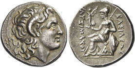 Lysimachus, 323 – 281 and posthumous issues
Drachm, Lampsacus circa 297-281, AR 4.26 g. Diademed head of the deified Alexander III r., with horn of A...