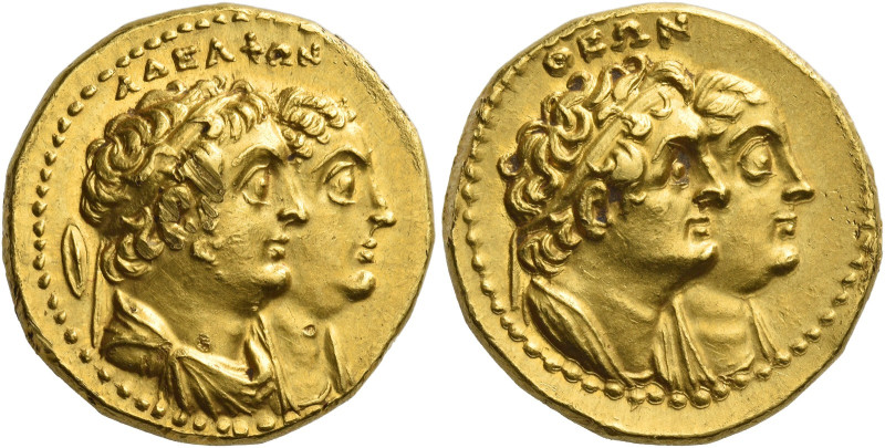 Ptolemy II Philadelphos, 285 – 246
Tetradrachm, Alexandria after 265, AV 13.85 ...