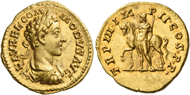 Commodus augustus, 177 – 192
Aureus 178, AV 7.25 g. L AVREL COM – MODVS AVG Lau...
