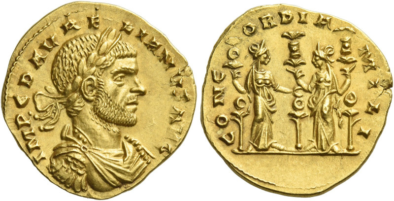 Aurelianus, 270 – 275
Aureus, Siscia 271, AV 3.69 g. IMP C D AVRE – LIANVS AVG ...