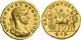 Probus, 276 – 282
Aureus, Siscia 276-282, AV 5.93 g. IMP C M AVR PROBVS AVG Laureate, draped and cuirassed bust r. Rev. AD – VENTVS AVG Emperor, in m...