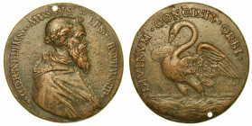 BITONTO. CORNELIO MUSSO VESCOVO, 1511-1574. Medaglia in bronzo s.d.

Busto del Musso. R/ Cigno. Arm. II, 212, 48. Mazzuchelli I, tav. 77, 4. Molto r...