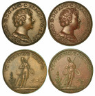 ITALIA - BRACCIANO. Lotto di due medaglie.

Paolo Giordano II Orsini, 1591–1656. Medaglia in bronzo 1621. Testa dell'Orsini a d. R/ Minerva, con lan...