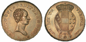 FIRENZE. FERDINANDO III DI LORENA, 1791-1824. Mezzo Francescone da 5 Paoli 1820.

Testa a d. R/ Stemma coronato. Gig. 41. Rara. g. 13,68. Diam. mm. ...