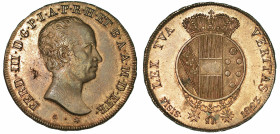 FIRENZE. FERDINANDO III DI LORENA, 1791-1824. Mezzo Francescone da 5 Paoli 1823.

Testa a d. R/ Stemma coronato. Gig. 42. Molto rara. g. 13,60. Diam...