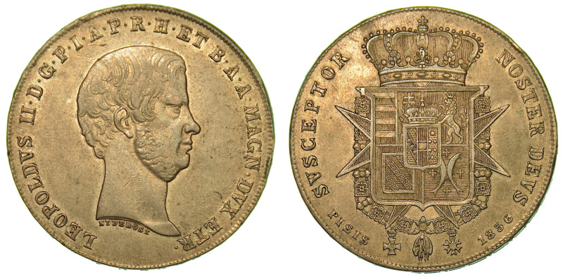 FIRENZE. LEOPOLDO II DI LORENA, 1824-1859. Francescone 1856.

Testa a d. R/ St...