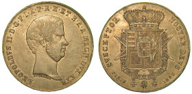 FIRENZE. LEOPOLDO II DI LORENA, 1824-1859. Francescone 1856.

Testa a d. R/ Stemma coronato. Pagani 117. MIR 449/3. g. 27,35. Diam. mm. 40,94. Arg. ...