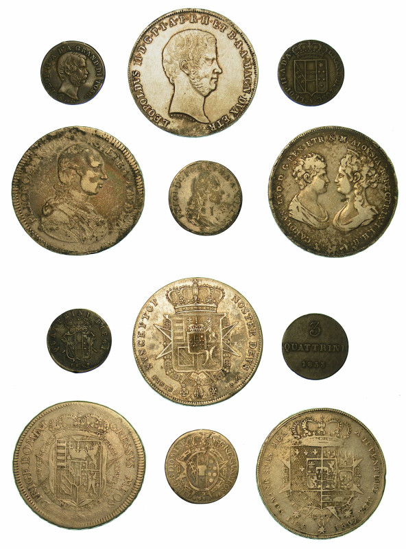 FIRENZE. Lotto di sei monete.

Pietro Leopoldo I di Lorena, 1765-1790. Francos...
