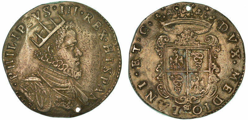MILANO. FILIPPO III D'ASBURGO, 1598-1621. Ducatone 1603.

Busto a d. corazzato...