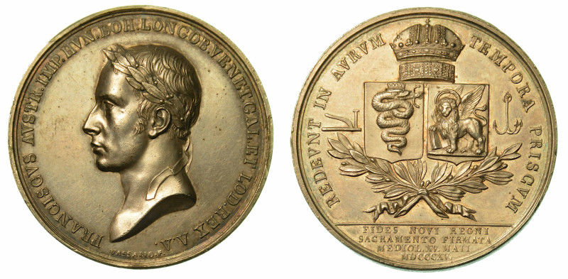 MILANO. FRANCESCO I D'ASBURGO-LORENA, 1815-1835. Medaglia per il giuramento 1815...