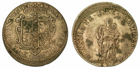 PIACENZA. RANUCCIO II FARNESE, 1646-1694. Quarantano 1673.

RANVT FAR PLA E PAR DVX VI C P Stemma coronato. R/ MONSTRA TE ESSE NATREN La Beata Vergi...