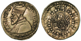 VENEZIA. NICOLÒ TRON, 1471-1474. Lira.

NICOLAVS – TRONVS DVX Busto a s., con corno dogale. R/ SANCTVS – MARCVS Leone in soldo, entro corona. CNI 26...