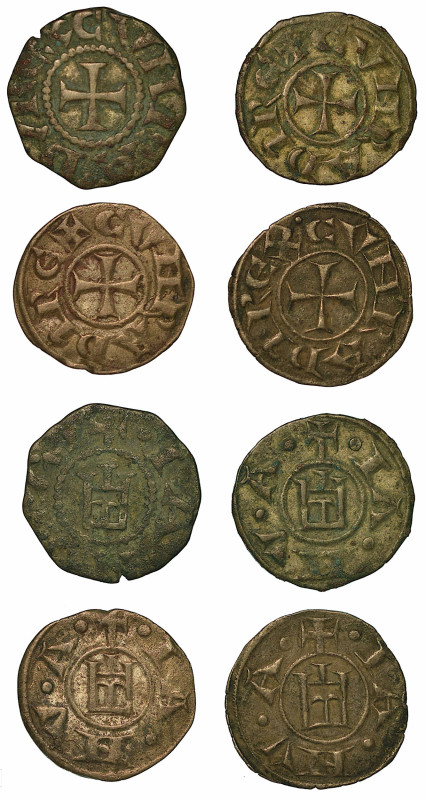 GENOVA. Lotto di quattro monete.

Repubblica, 1139-1339. Denaro (4 esemplari)....