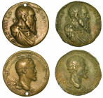 GENOVA. Lotto di due medaglie.

Andrea Doria, 1468-1560. Medaglia in bronzo. Busto a d. di Andrea Doria con corazza e mantello. R/ Busto a d. di gio...