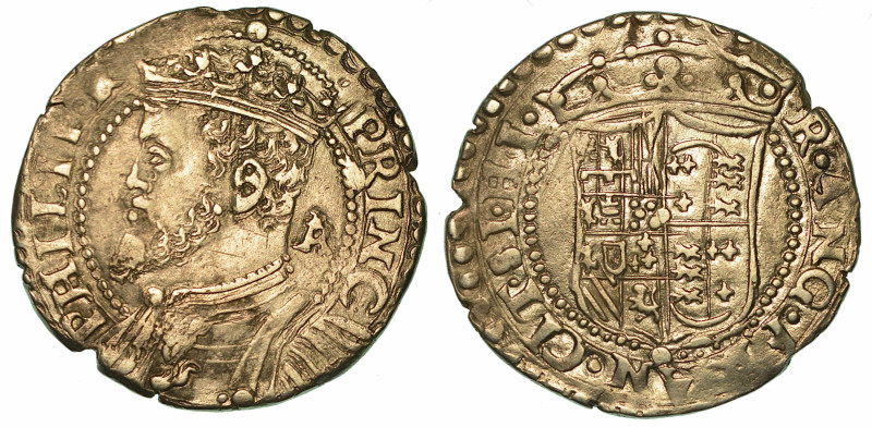 NAPOLI. FILIPPO II D'ASBURGO (COME PRINCIPE DI SPAGNA), 1554-1598. Tarì.

Bust...