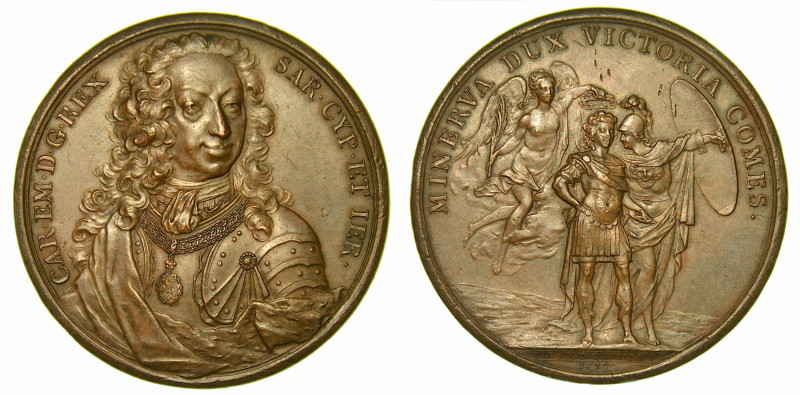 REGNO DI SARDEGNA. CARLO EMANUELE III DI SAVOIA, 1730-1773. Medaglia in bronzo 1...