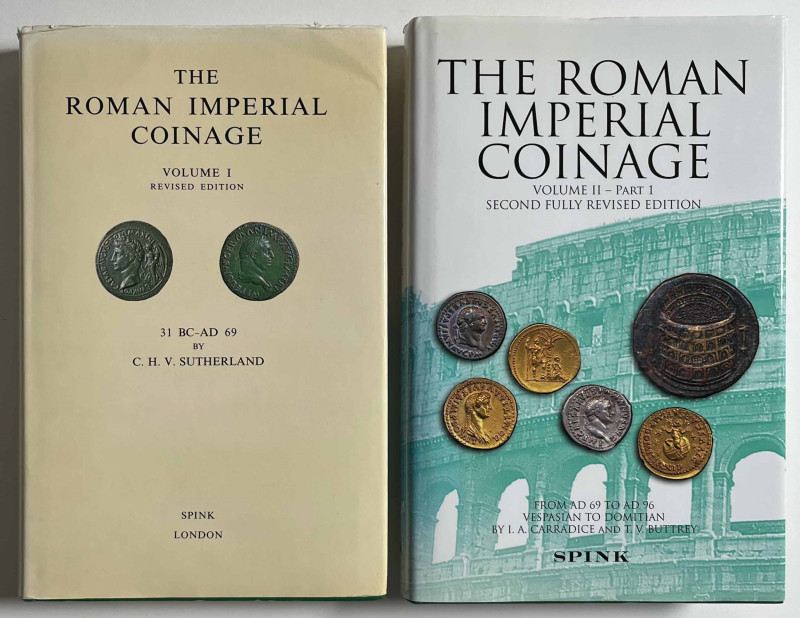 SUTHERLAND C., CARSON R. Lotto di due libri. Roman Imperial Coinage.

Londra 1...