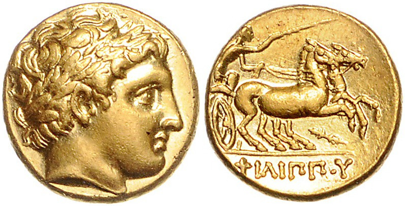GRIECHENLAND, MAKEDONIEN. Philipp II., 359-336 v.Chr., AV Stater, Pella. Belorb....
