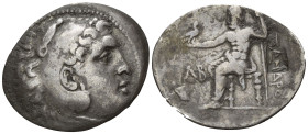 GRIECHENLAND, MAKEDONIEN. Alexander III. der Große, 336-323 v.Chr., AR Tetradrachme (posthum, 3.Jh.v.Chr.), Kleinasien, Stadt Sillyum. Kopf des Herakl...