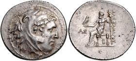 GRIECHENLAND, MAKEDONIEN. Alexander III. der Große, 336-323 v.Chr., AR Tetradrachme (posthum, 211/10 v.Chr.), Aspendos. Kopf des Herakles r. Rs.Zeus l...
