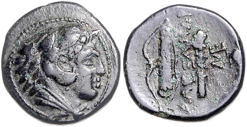 GRIECHENLAND, MAKEDONIEN. Alexander III. der Große, 336-323 v.Chr., AE 20. Kopf ...