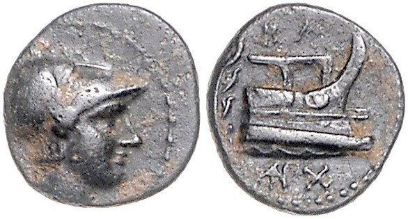 GRIECHENLAND, MAKEDONIEN. Demetrios Poliorketes, 294-288 v.Chr., AE 12. Kopf des...