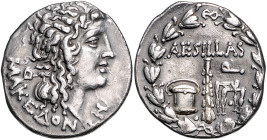 GRIECHENLAND, MAKEDONIEN. Röm. Provinzausgaben, 2.-1.Jahrh.v.Chr., AR Tetradrachme (93-92 v.Chr.), Aesillas, Quaestor. Kopf Alexanders des Großen mit ...