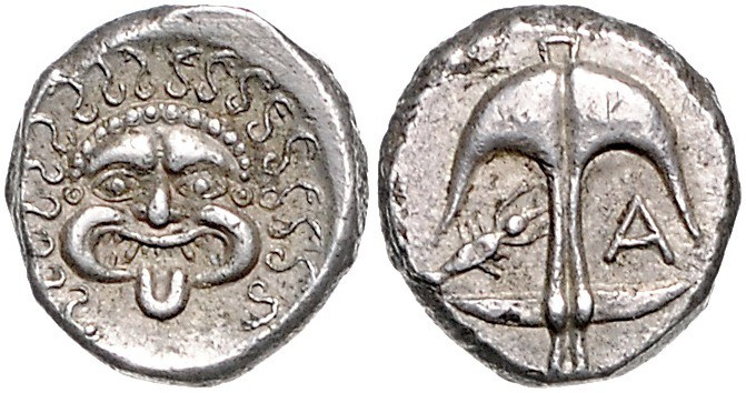 GRIECHENLAND, THRAKIEN / Stadt Apollonia Pontika, AR Drachme (450-400 v.Chr.). G...