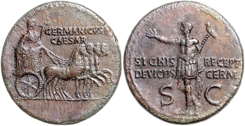 RÖMISCHES REICH, Germanicus 4-19, posthum unter Caligula, 37-41, AE Dupondius, R...