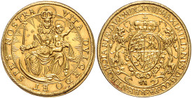 BAYERN, Maximilian I., 1598-1651, Doppeldukat 1618, München. 6,85g.
GOLD, Prachtex., vz-st
Frbg.191; Hahn 63