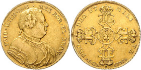 BRANDENBURG-PREUSSEN, Friedrich Wilhelm I. der Soldatenkönig, 1713-1740, Wilhelms d'or (=10 Taler) 1737 EGN, Berlin. 13,37g.
GOLD, ss+/f.vz
Frbg.236...