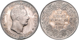 BADEN, Leopold, 1830-1852, Kronentaler 1836. Zu ihrer Völker Heil.
vz+
AKS 87; T.23; Dav.523