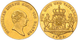 BAYERN, Maximilian I. Joseph, 1806-1825, Dukat 1821. 3,48g.
GOLD, vz
AKS 38; Frbg.265; KM 703