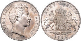 BAYERN, Ludwig I., 1825-1848, Doppelgulden 1846.
f.st
AKS 77; T.89; Dav.594