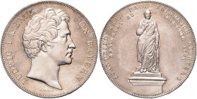 BAYERN, Ludwig I., 1825-1848, Geschichtsdoppeltaler 1841. Standbild Richters.
vz/st
AKS 102; T.79; Dav.586