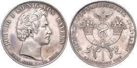 BAYERN, Ludwig I., 1825-1848, Geschichtstaler 1827. Bayer.-Württ. Zollverein.
vz/st
AKS 116; T.52; Dav.559