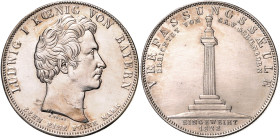 BAYERN, Ludwig I., 1825-1848, Geschichtstaler 1828. Verfassungssäule.
vz/st
AKS 123; T.55; Dav.562