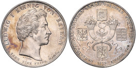 BAYERN, Ludwig I., 1825-1848, Geschichtstaler 1829. Handelsvertrag.
st
AKS 124; T.57; Dav.564