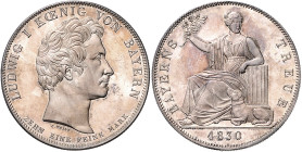 BAYERN, Ludwig I., 1825-1848, Geschichtstaler 1830. Bayerns Treue.
Erstabschlag
AKS 125; T.58; Dav.566