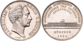 BAYERN, Maximilian II., 1848-1864, Geschichtsdoppeltaler 1854. Industrie-Ausstellung München.
f.st/st
AKS 166; T.95; Dav.603