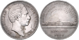 BAYERN, Maximilian II., 1848-1864, Geschichtsdoppeltaler 1854. Industrie-Ausstellung München.
fleckig, ss
AKS 166; T.95; Dav.603