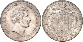 BRAUNSCHWEIG-LÜNEBURG, Wilhelm, 1831-1884, Doppeltaler 1855.
vz/st
AKS 73; T.119; Dav.633