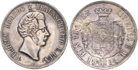 BRAUNSCHWEIG-LÜNEBURG, Wilhelm, 1831-1884, Taler 1854.
st
AKS 80; T.121; Dav.634